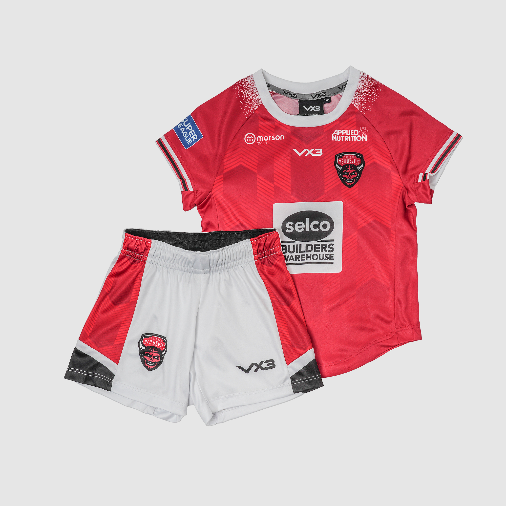 Salford Red Devils 2024 Replica Home Playing Shirt Infants