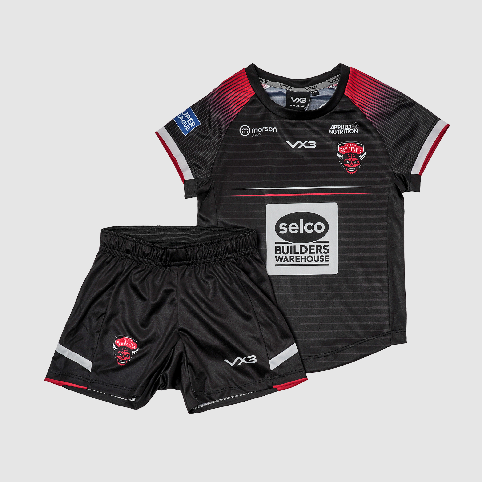 Salford Red Devils 2024 Replica Away Playing Kit Infant