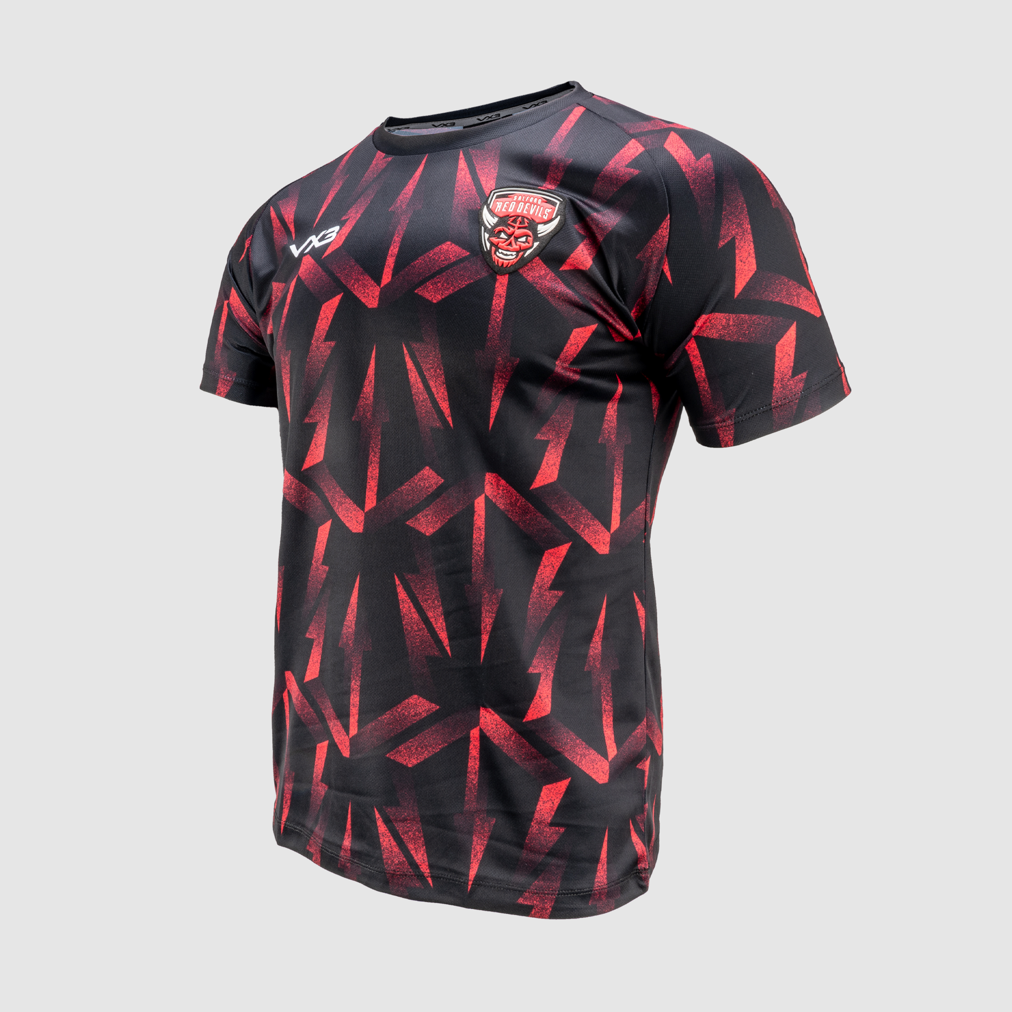 Salford Red Devils 2025 Warm Up Tee Red/Black