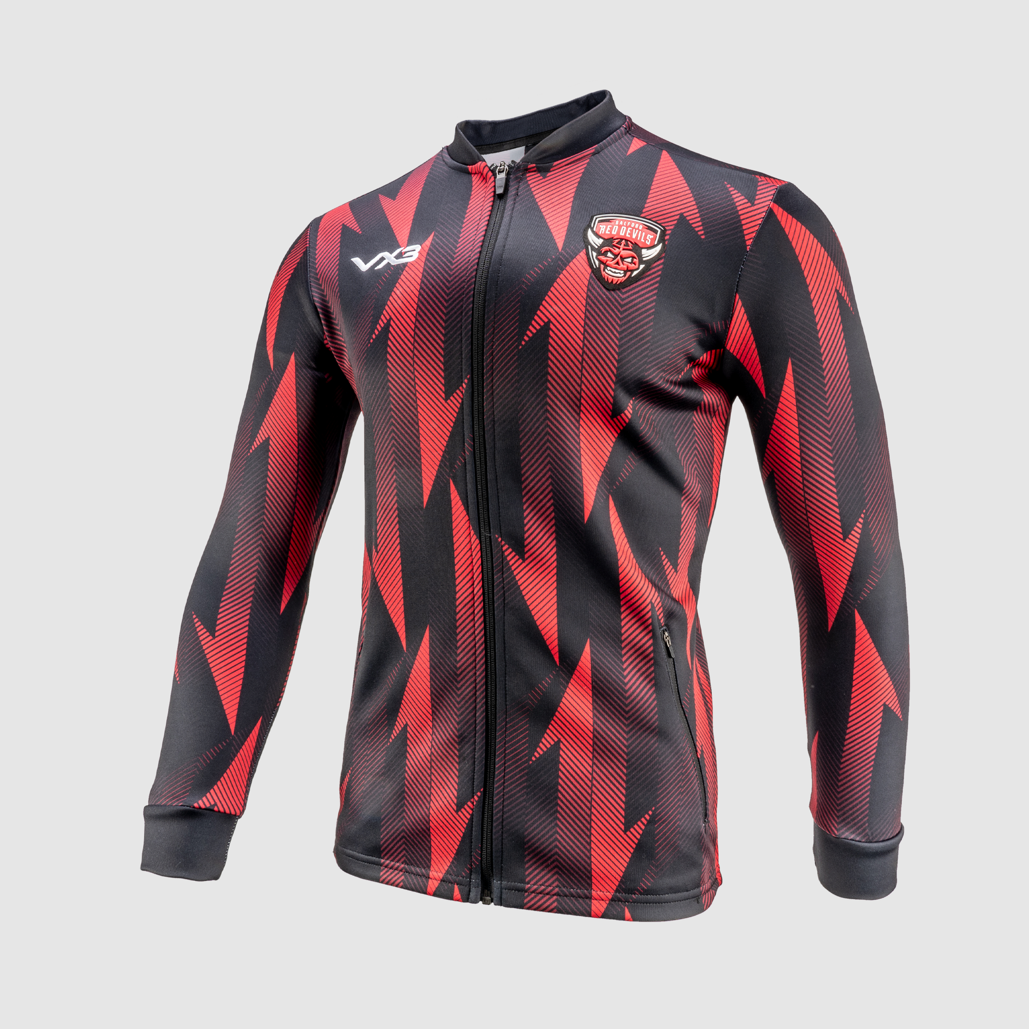 Salford Red Devils 2025 Anthem Jacket Black/Red