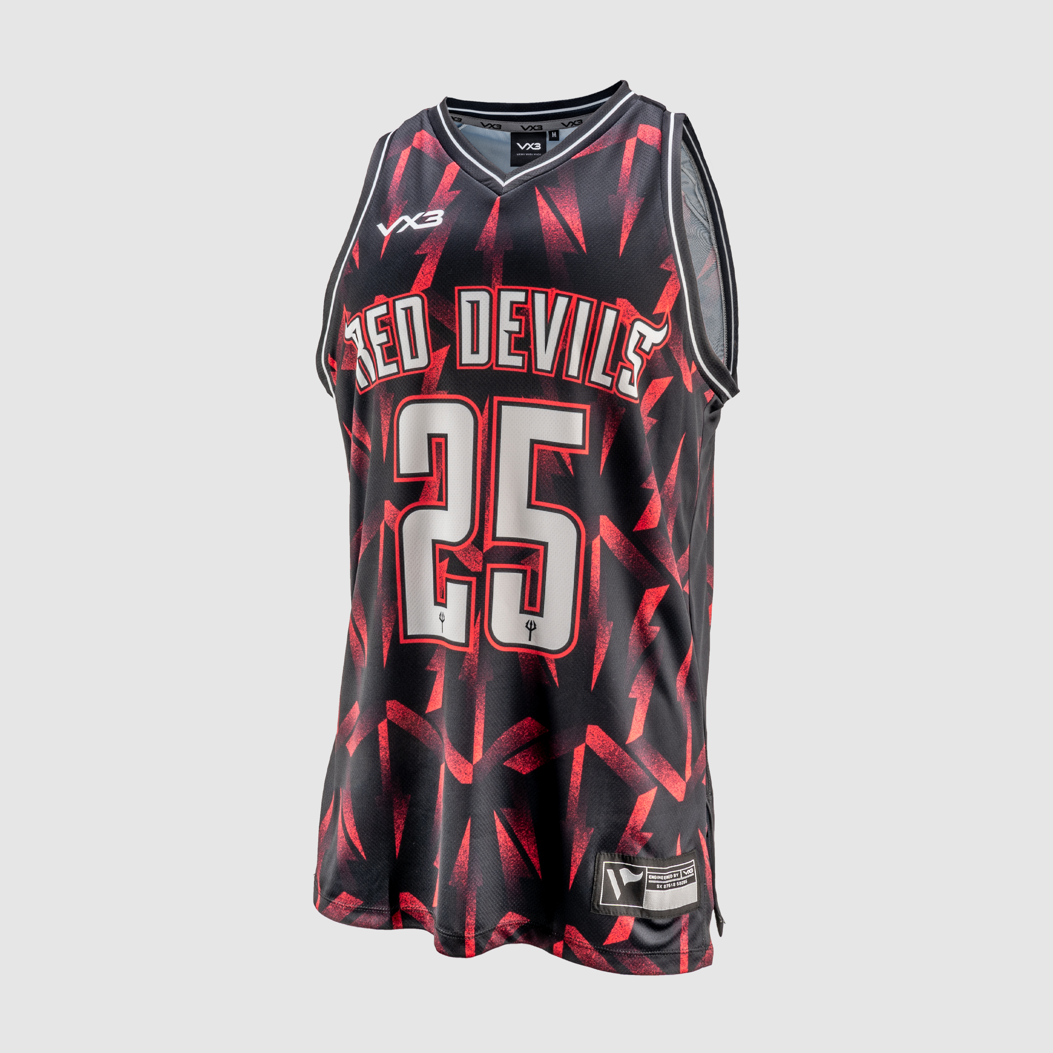 Salford Red Devils 2025 Elite Basketball Vest Black/Slate