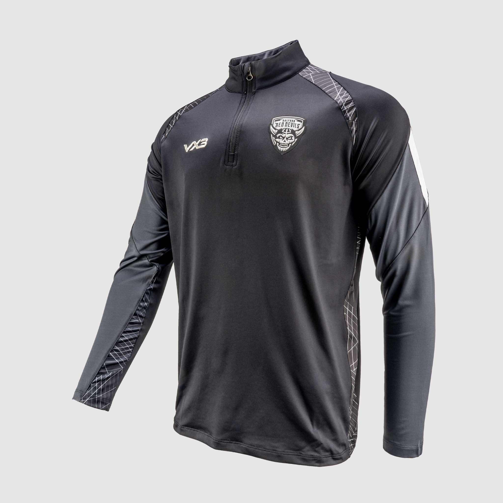 Salford Red Devils 2025 Quadrigo Quarter Zip Black/Slate