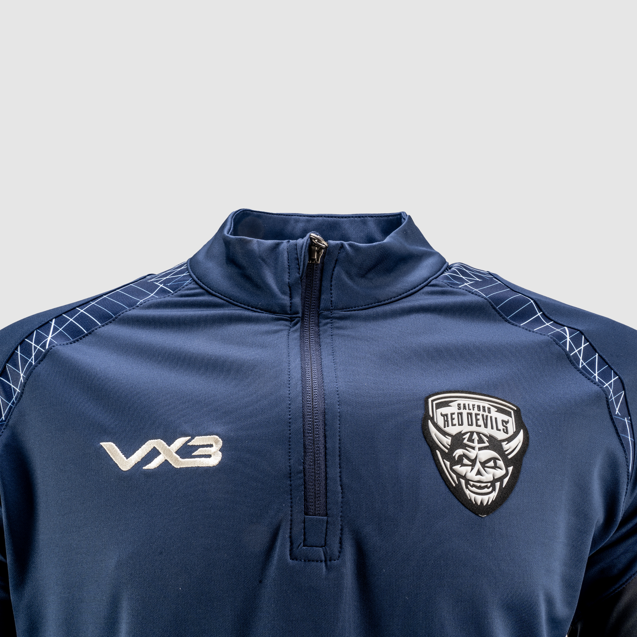 Salford Red Devils 2025 Quadrigo Quarter Zip Navy/Slate