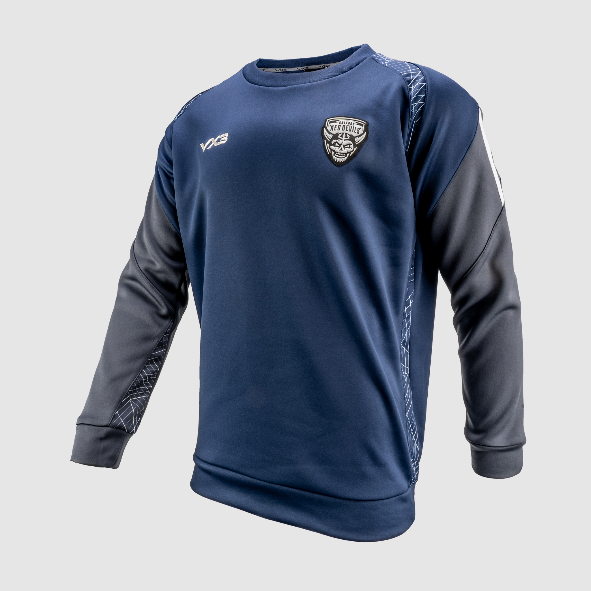 Salford Red Devils 2025 Quadrigo Sweater Navy/Slate