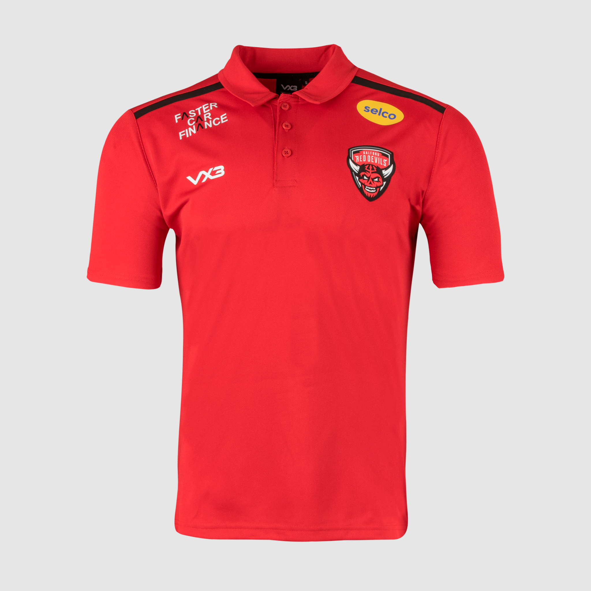 Salford Red Devils 2022 Fortis Youth Polo Red/Black