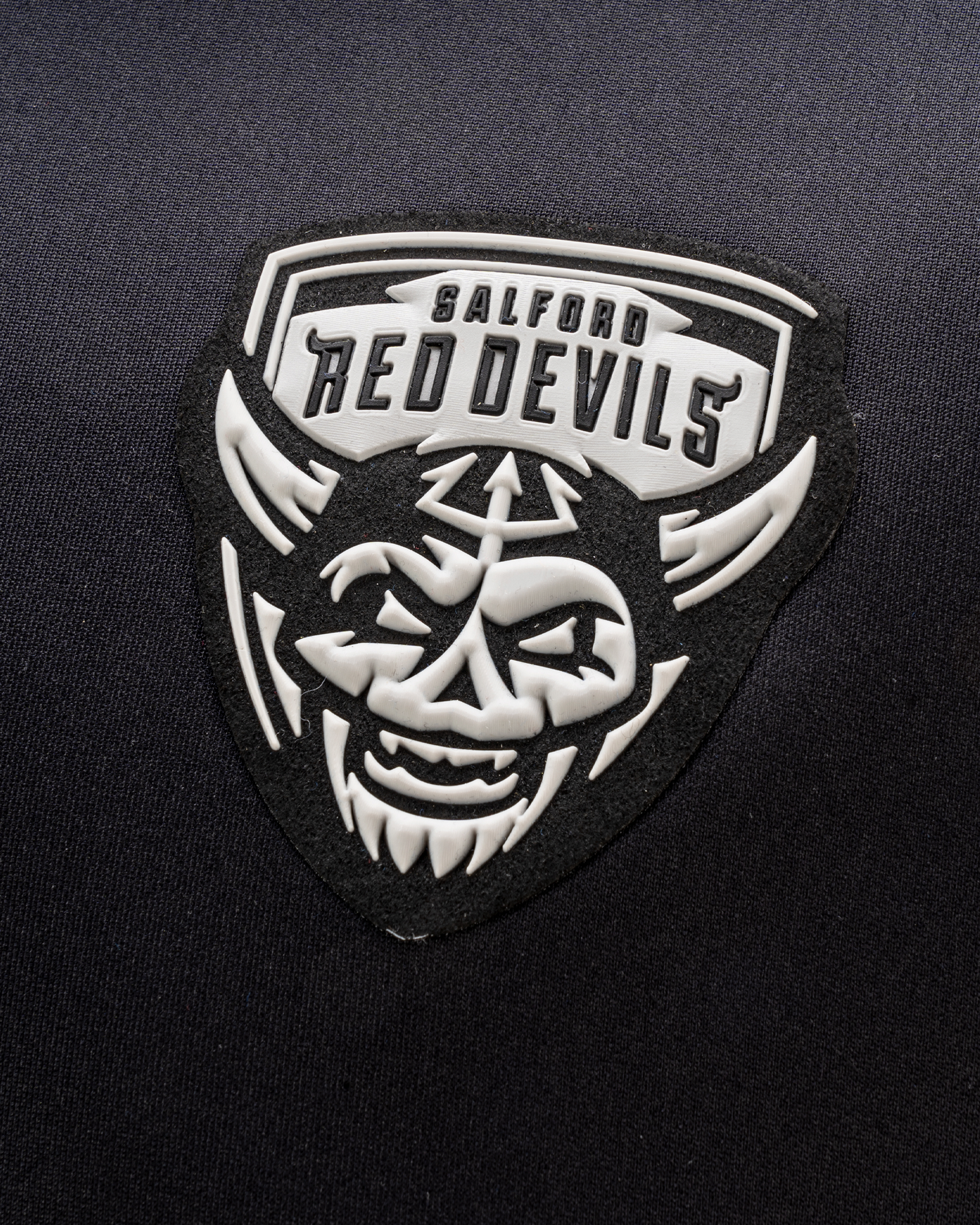 Salford Red Devils 2025 Youth Quadrigo Hoodie Black/Slate
