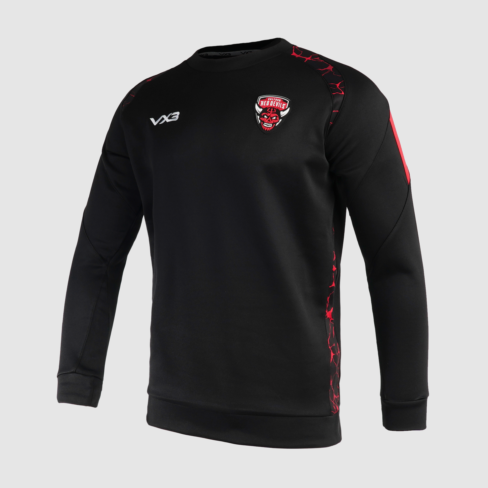 Salford Red Devils 2024 Black Quadrigo Sweater
