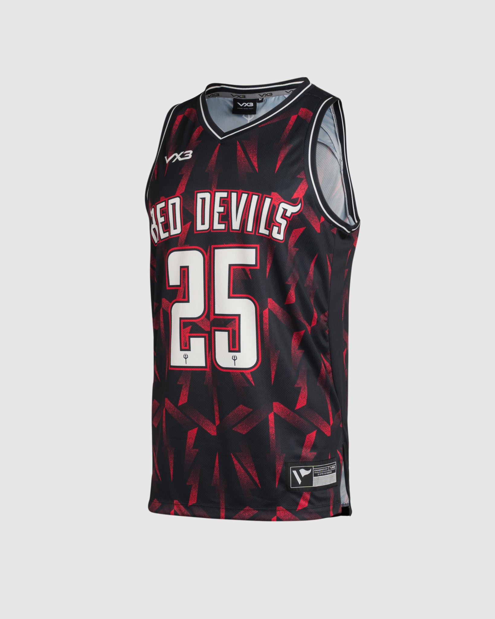 Salford Red Devils 2025 Elite Basketball Vest Black/Slate