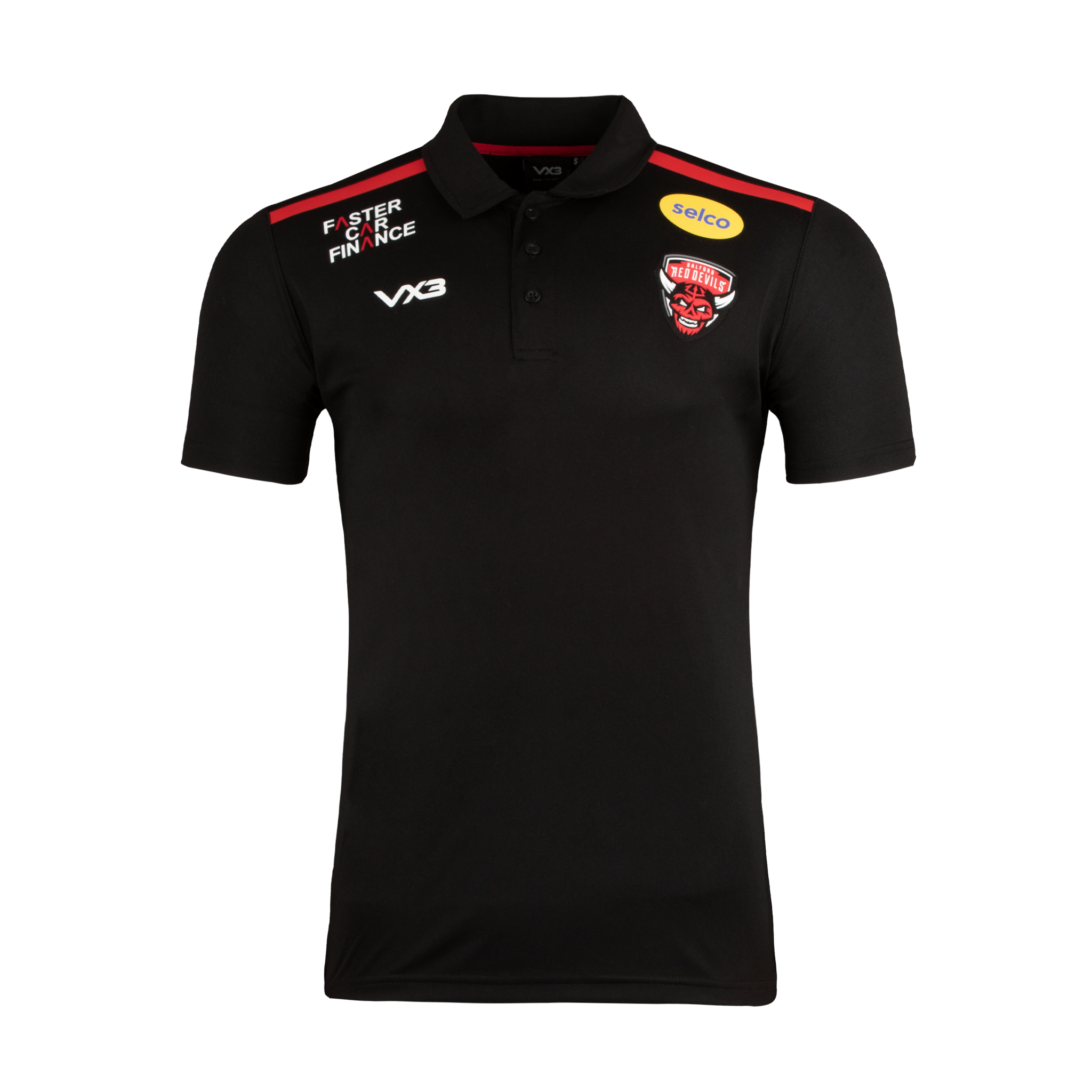 Salford Red Devils 2022 Fortis Polo Black/Red